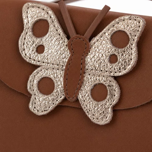 Bolsa Borboleta Nut e Dourado Petit Cheval