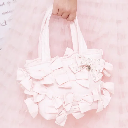 Bolsa Puffer Multi Laços Algodão Bordado Pituchinhus