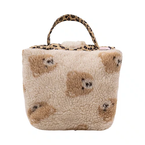 Bolsa Teddy Rostinho Ursas Detalhe Onçinha Pituchinhus