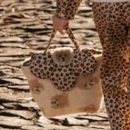 Bolsa Teddy Rostinho Ursas Detalhe Onçinha Pituchinhus