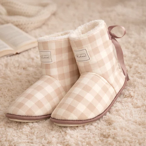 Bota Feminina Xadrez Cano Médio Slow Down Lua Lua