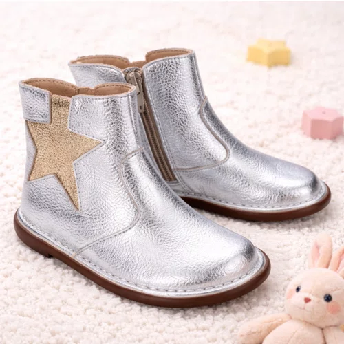 Bota Galaxia Couro Argent Prata Petit Cheval