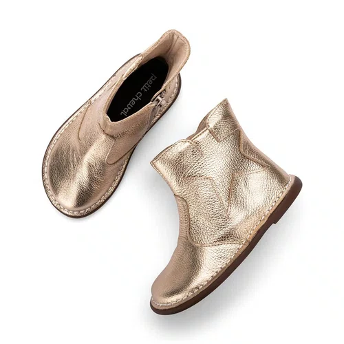 Bota Galaxia Couro Dore Teen Petit Cheval