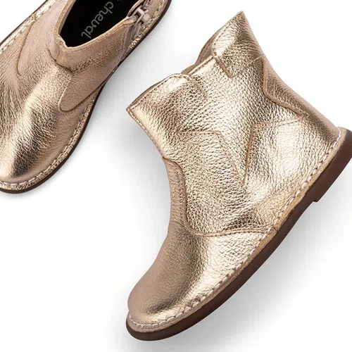 Bota Galaxia Couro Dore Teen Petit Cheval