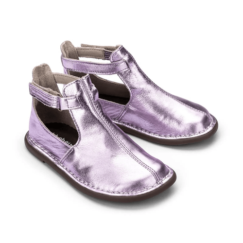 Bota Meia Lua Couro Alfazema Petit Cherie