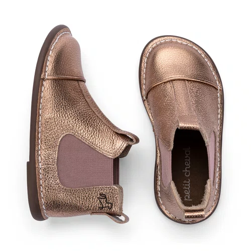 Bota Pião Couro Cobre Petit Cheval