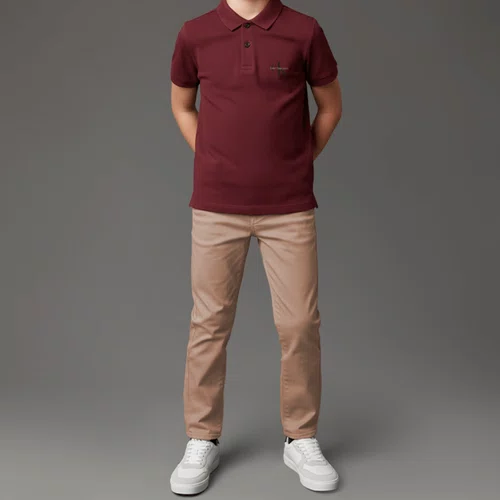 Calça Calvin Klein Skinny Chino Caqui Claro