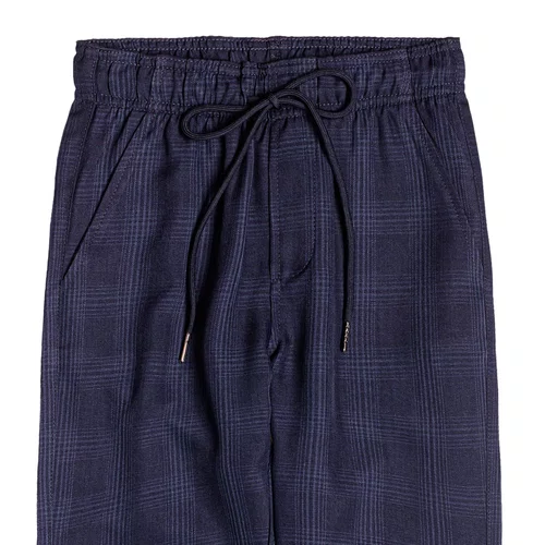 Calça Casual Xadrez Azul Preto Youccie