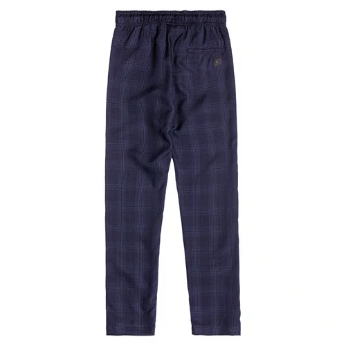 Calça Casual Xadrez Azul Preto Youccie