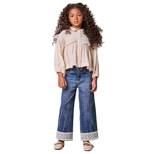 Calça Jeans Barrado Renda Anime