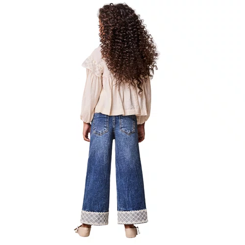 Calça Jeans Barrado Renda Anime