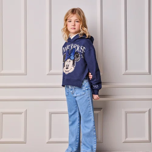 Calça Jeans Clara Bolsos Frontais Anime