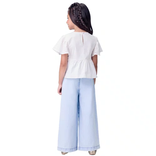 Calça Jeans Claro Clochard Wide Momi
