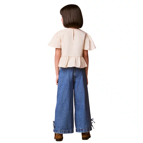 Calça Jeans com Laços Jeans Momi
