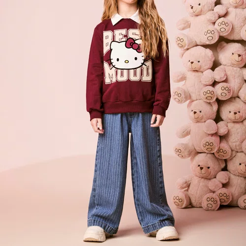 Calça Jeans Listrada Cós Duplo Momi