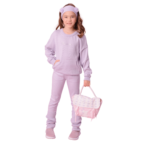 Calça Jogging Tricot Lilas Pituchinhus