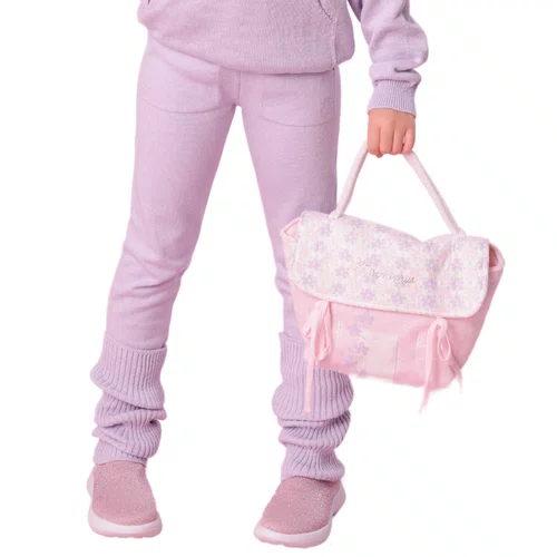 Calça Jogging Tricot Lilas Pituchinhus