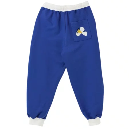 Calça Moletom Bordado Florada Azul Fabula