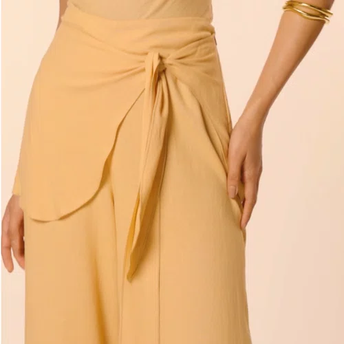 Calça Pantalona Lisos Linho Areia Cia Maritima