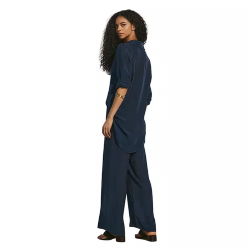 Calça Pantalona Lisos Shantung Dark Sky Cia Maritima