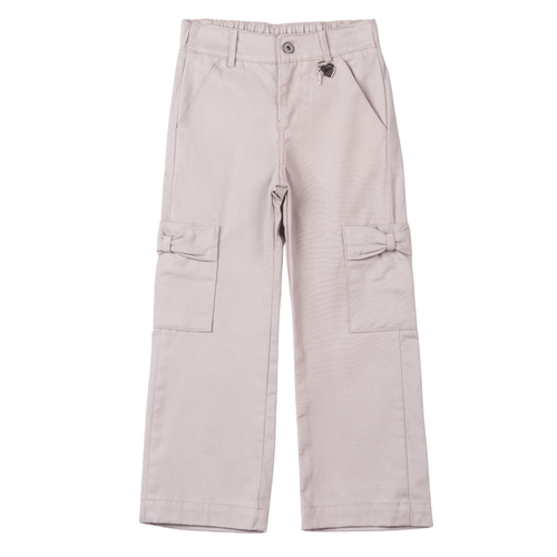 Calça Sarja Wide Cargo Bege Anime