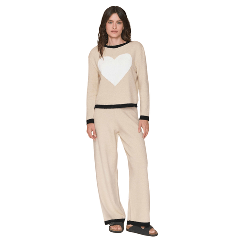 Calça Wide Cloud Touch Bege Lua Lua