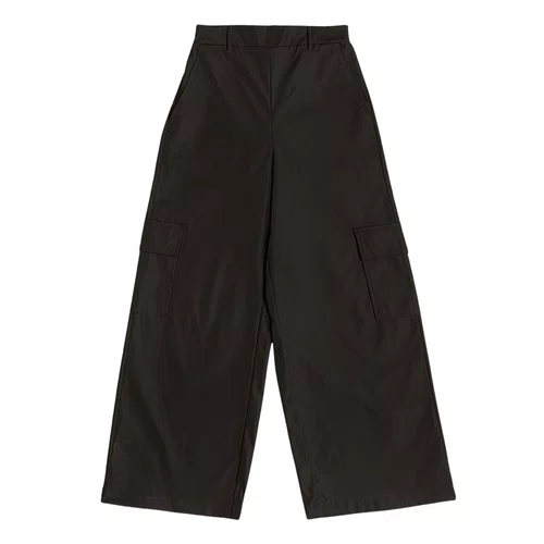 Calça Wide Denim Black Cargo Authoria