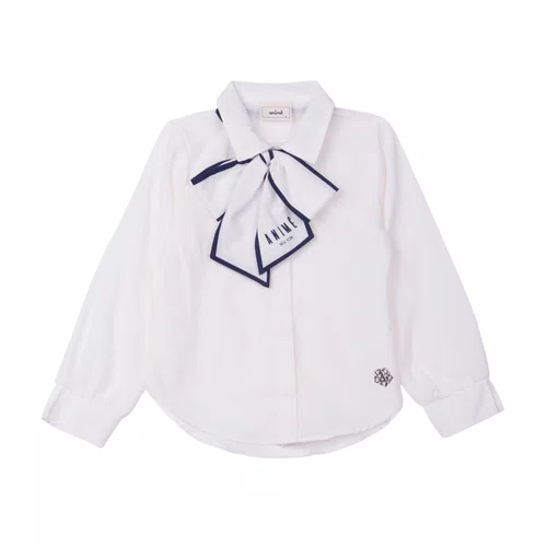 Camisa Manga Longa Com Lenço Branca Anime