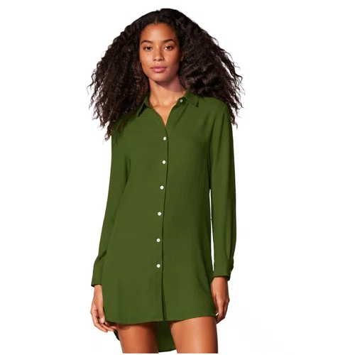 Camisa Shantung Verde Ivy Cia Maritima