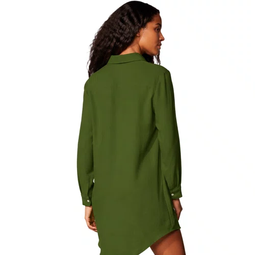 Camisa Shantung Verde Ivy Cia Maritima