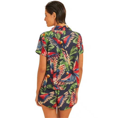 Camisa Voo Dos Passaros Marinho Farm