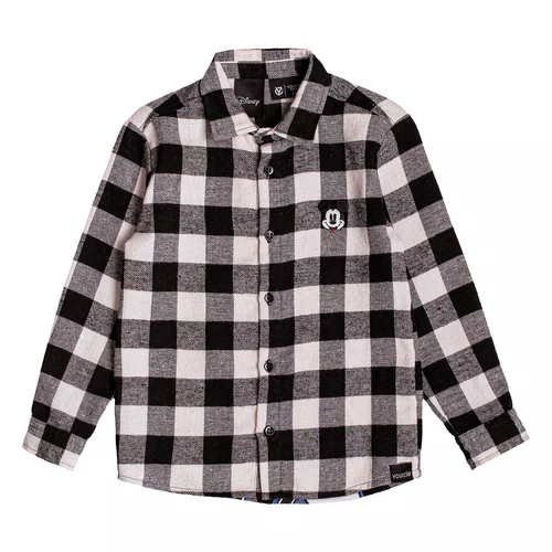 Camisa Xadrez Flanela Mickey Preto Youccie