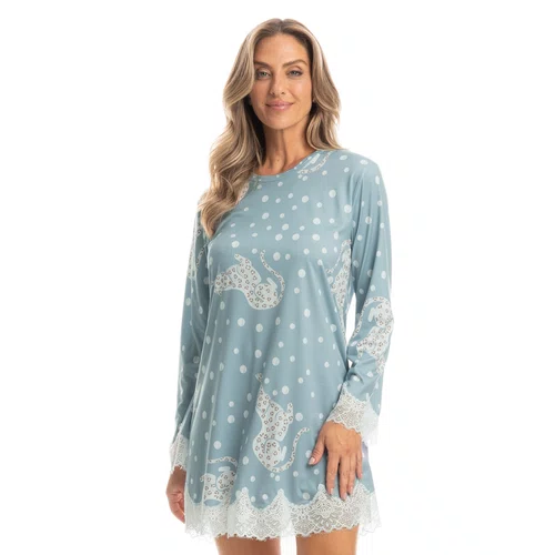 Camisão Curto Angelina Azul Claro Daniela Tombini