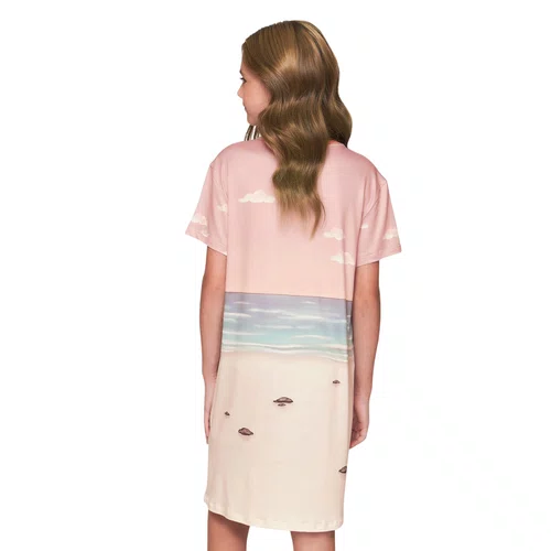 Camisão Feminino Infantil Yoga Bears Lua Luá