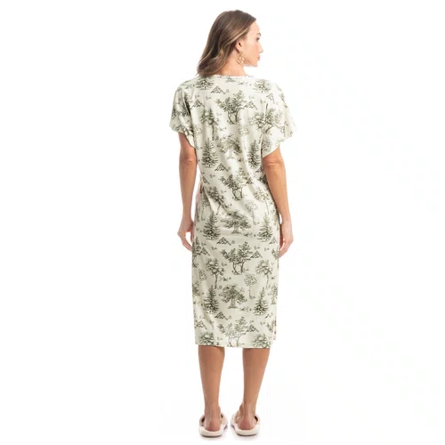 Camisão Figueira Midi Cru Verde Daniela Tombini