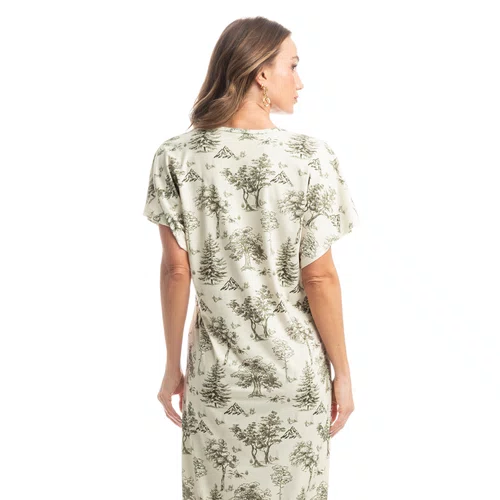 Camisão Figueira Midi Cru Verde Daniela Tombini