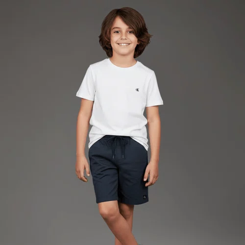 Camiseta Calvin Klein Bordado Branco