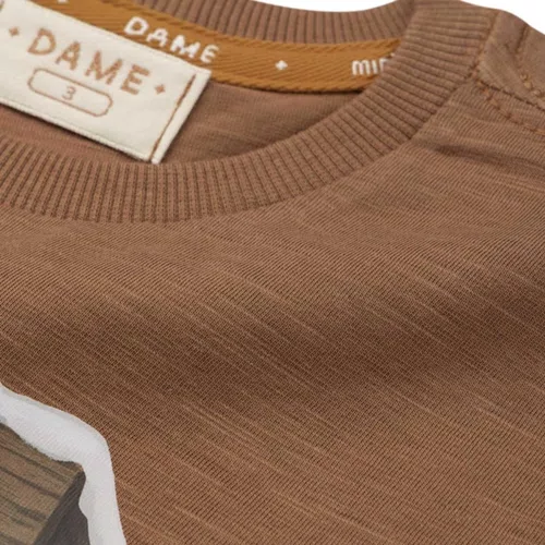 Camiseta Infantil Algodão Teddy Cofee Dame