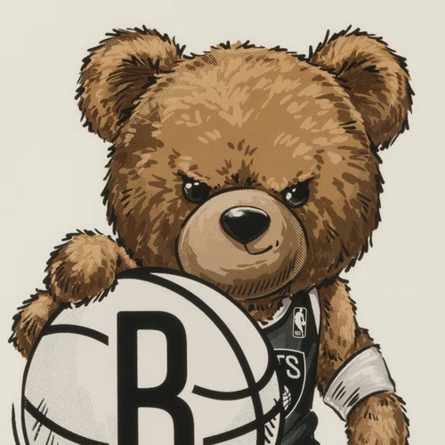 Camiseta Infantil NBA Nets Teddy Bola Off Dame
