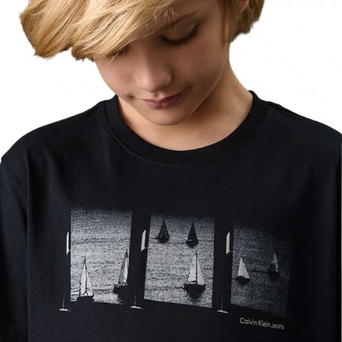 Camiseta Malha Veleiros Preto Calvin klein