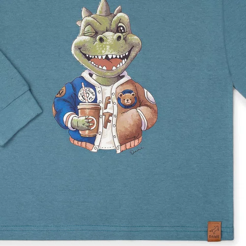 Camiseta Manga Longa Dino Aquacmarine Dame