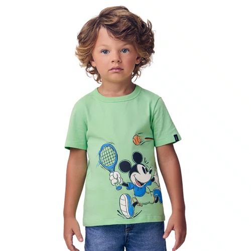 Camiseta Mickey e Pateta Verde Menta Youccie