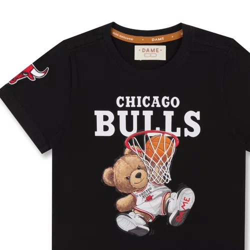 Camiseta NBA Teddy Chicago Bulls Preto  Dame