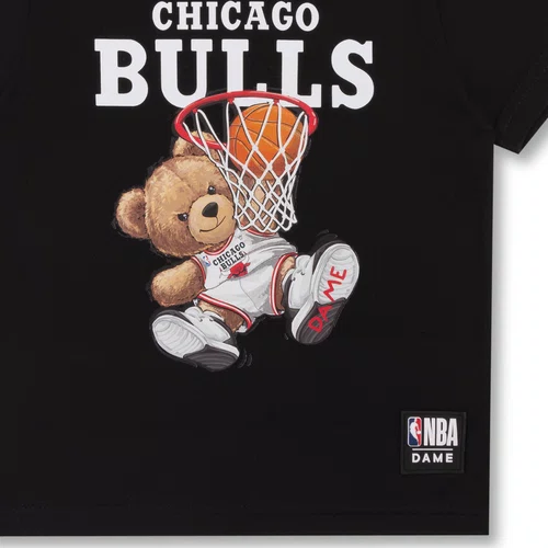 Camiseta NBA Teddy Chicago Bulls Preto  Dame