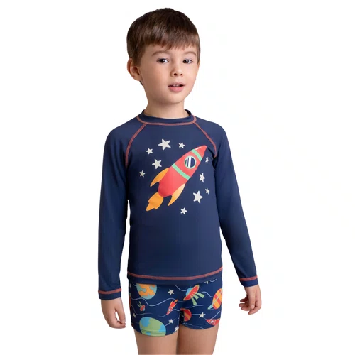 Camiseta Proteção Foguete Marinho Dedeka