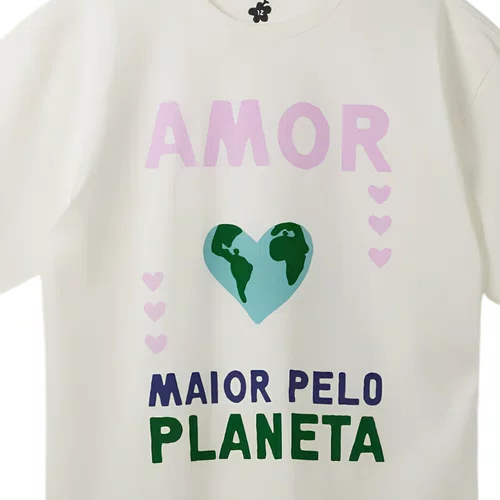 Camiseta Silk Oversized Amor Maior Farm Futura