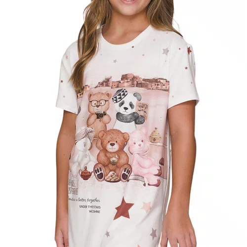 Camisola Dress Infantil Menina Hiden Place Lua Lua