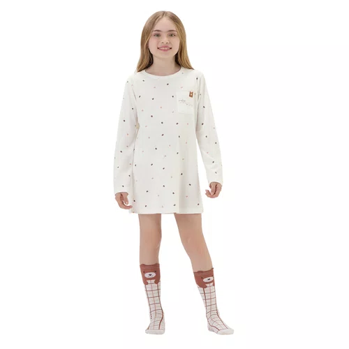 Camisola Kids com Meia Micro Ursos Cor com Amor