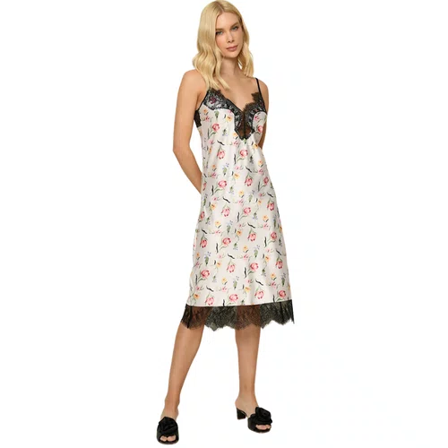 Camisola Midi Amanda Floral Amarelo Miss Victtoria