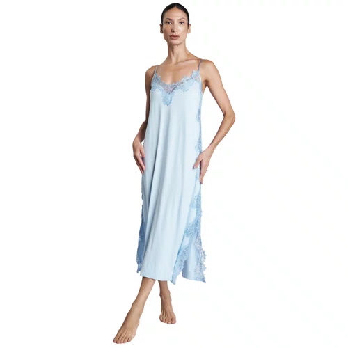 Camisola Midi Visco e Renda Azul Claro Aurora Revedenfant